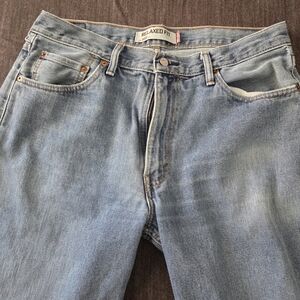 Levis 550 Jeans Mens 36x36 Blue Relaxed Fit Straight Leg‎ Med Wash  Broken In